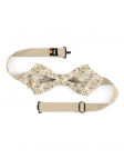 ODEON - FLORAL BOW TIE - DIAMOND - BEIGE