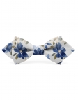 HAYAMA - NOEUD PAPILLON FLEURI - DIAMOND - BLEU