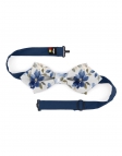 HAYAMA - NOEUD PAPILLON FLEURI - DIAMOND - BLEU