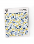 VISO - NOEUD PAPILLON FLEURI - CLASSIC - BLEU & JAUNE