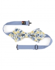 VISO - NOEUD PAPILLON FLEURI - DIAMOND - BLEU & JAUNE