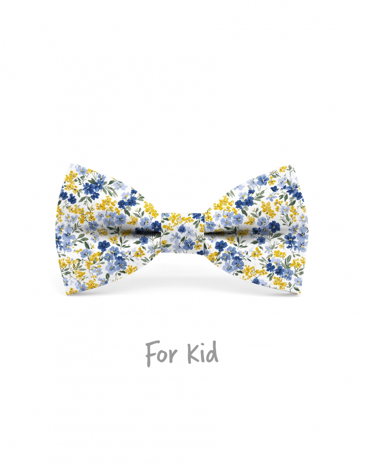 VISO - NOEUD PAPILLON ENFANT ou ADO - BLEU & JAUNE