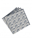 NEWTON - FLORAL POCKET SQUARE - BLUE