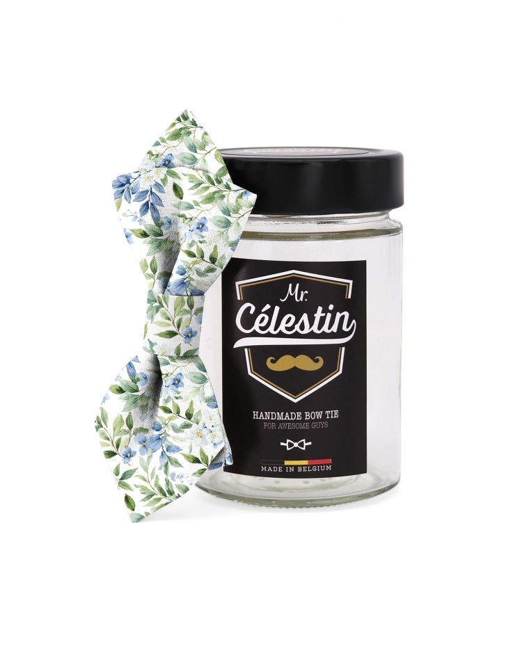 BELAIR - FLORAL BOW TIE - DIAMOND - BLUE & GREEN