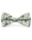 MAYFAIR - FLORAL BOW TIE - CLASSIC - TEAL & BEIGE