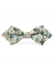 MAYFAIR - NOEUD PAPILLON FLEURI - DIAMOND - PETROLE & BEIGE