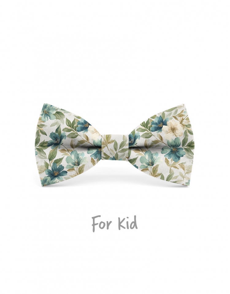 MAYFAIR - NOEUD PAPILLON ENFANT ou ADO - PETROLE & BEIGE