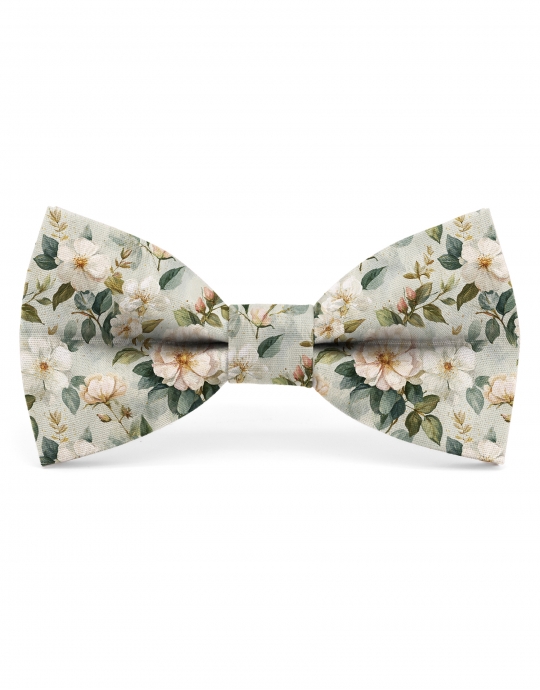 FOCH - NOEUD PAPILLON FLEURI - CLASSIC - VERT & PECHE