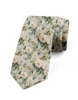 FOCH - FLORAL TIE - GREEN & PEACH