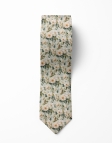 FOCH - FLORAL TIE - GREEN & PEACH