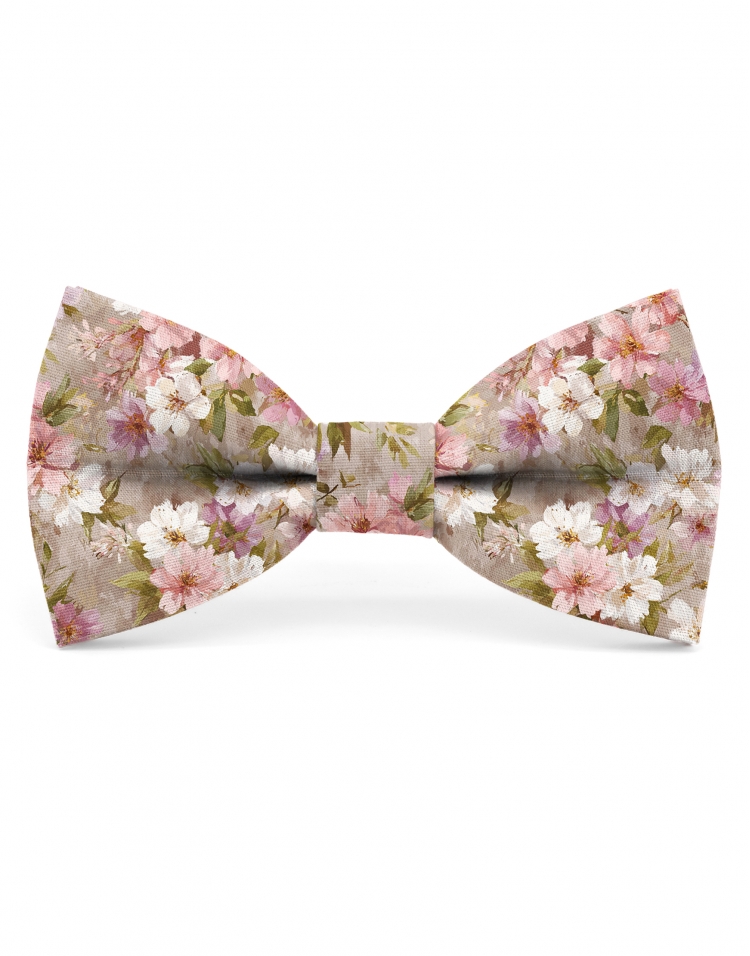 HILLSIDE - NOEUD PAPILLON FLEURI - CLASSIC - ROSE