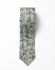 BANPO - FLORAL TIE - TEAL & BEIGE