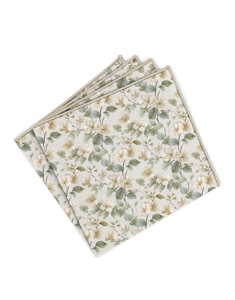 WESTMOUNT - BLOEMEN POCHET - SALIEGROEN & BEIGE