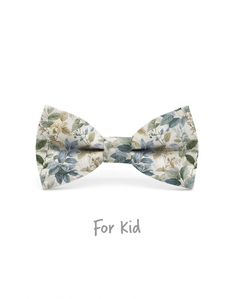 PARIOLI - NOEUD PAPILLON ENFANT ou ADO - VERT, BEIGE & BLEU