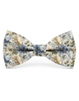 MONTAIGNE - NOEUD PAPILLON FLEURI - CLASSIC - BLEU, BEIGE & KAKI