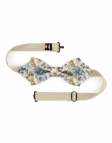 MONTAIGNE - FLORAL BOW TIE - DIAMOND - BLUE, BEIGE & KHAKI