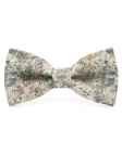 MURMUR - FLORAL LINEN BOW TIE - GREEN, PINK & BLUE