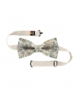 MURMUR - FLORAL LINEN BOW TIE - GREEN, PINK & BLUE