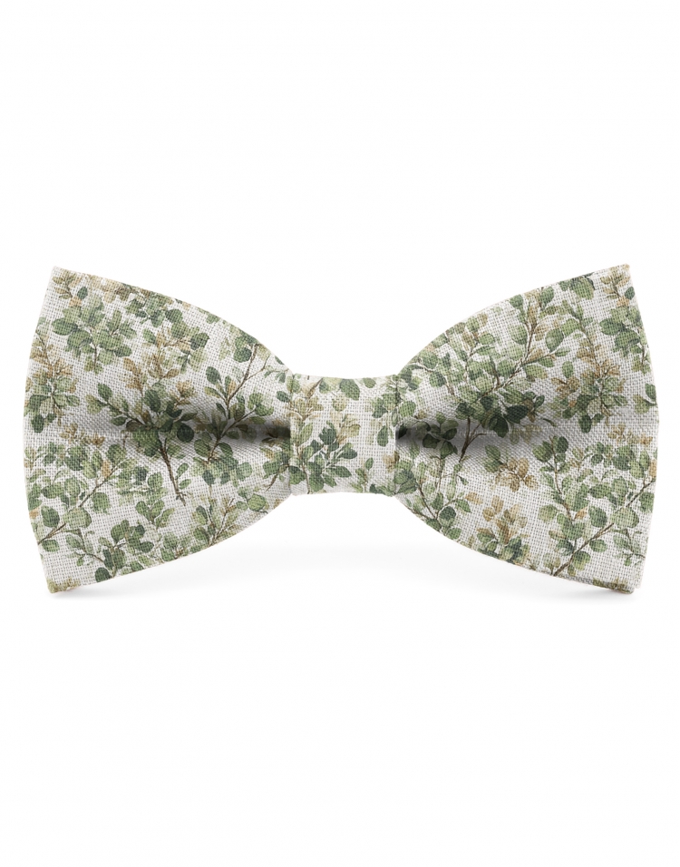 CANOPY - LINNEN BLOEMEN STRIK - BEIGE & GROEN