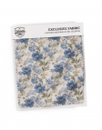 WONDER - BICOLOR LINNEN BLOEMEN STRIK - BEIGE & BLAUW