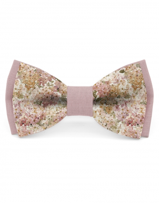 DAWN - BICOLOR LINNEN BLOEMEN STRIK - ROZE & BEIGE