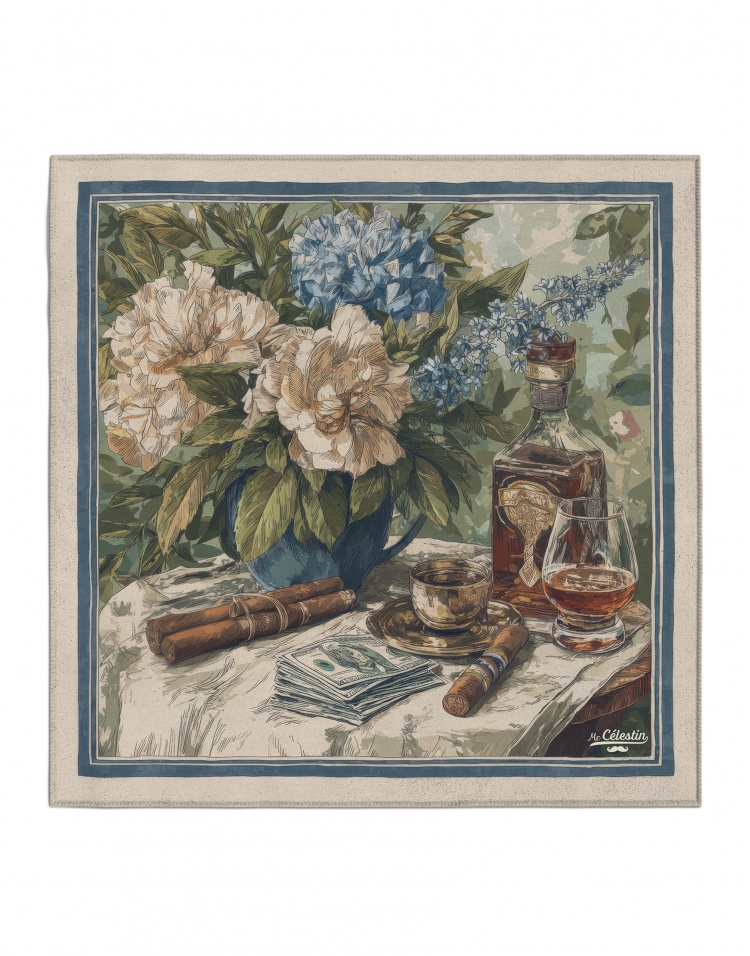 CASH & CIGARS - POCHETTE ARTY SQUARE