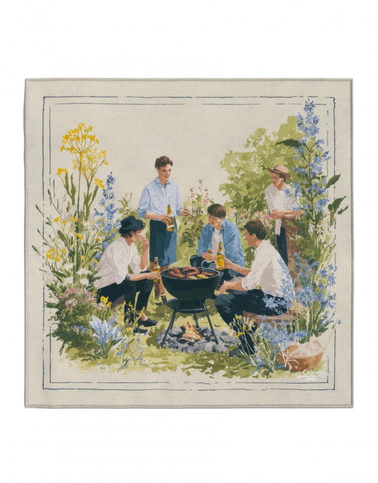 GENTLEMEN'S BBQ - POCHETTE ARTY SQUARE