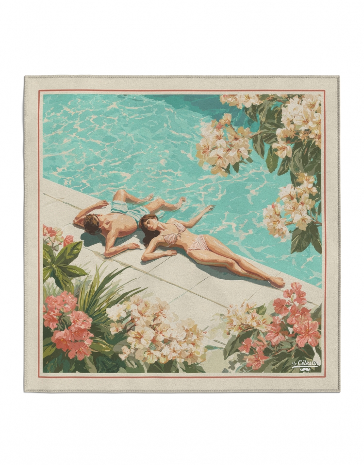POOLSIDE BREAK - POCKET SQUARE - ARTY SQUARE