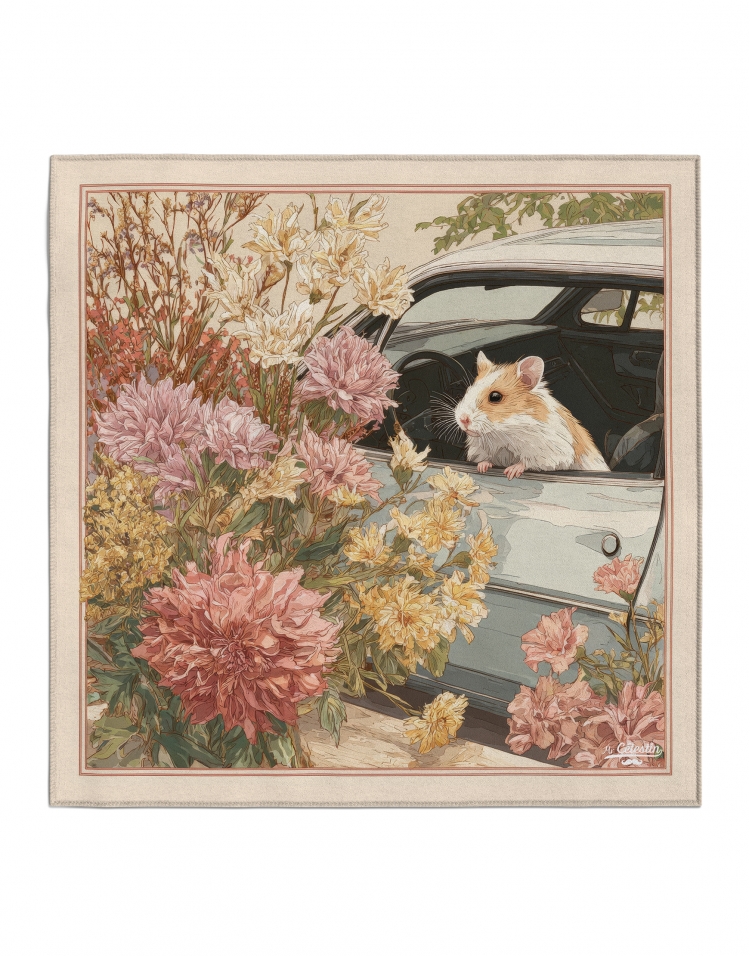 HAMSTER HIGHWAY - POCHET - ARTY SQUARE