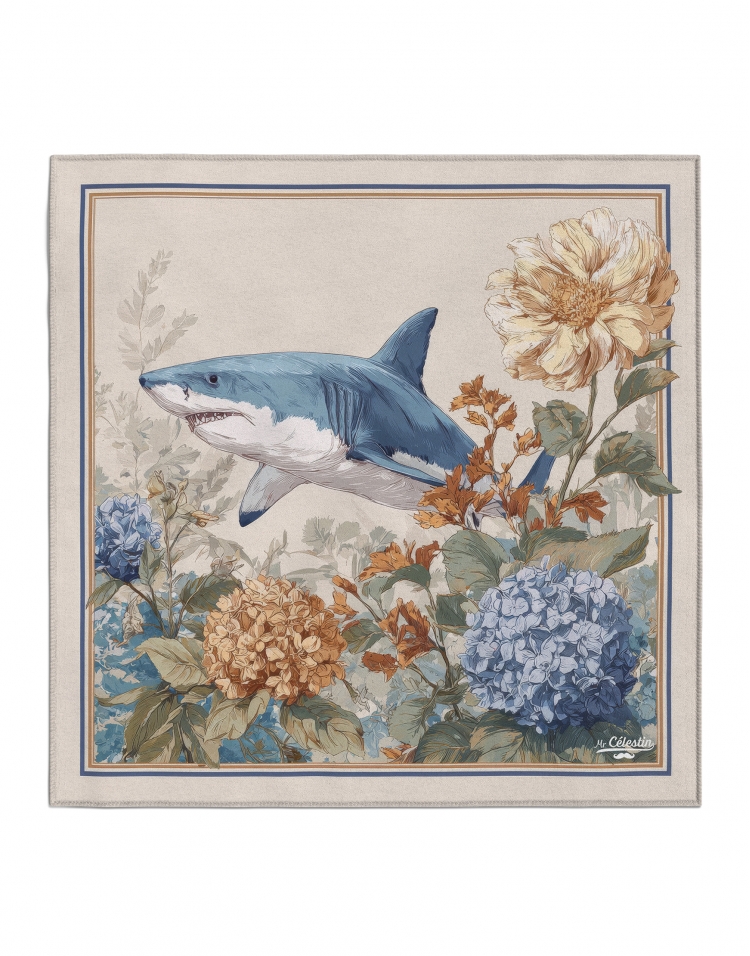 PETAL PREDATOR - POCKET SQUARE - ARTY SQUARE