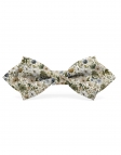 FUREN - NOEUD PAPILLON FLEURI - DIAMOND - BEIGE, KAKI & VERT SAUGE