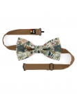 ERIMO - FLORAL BOW TIE - CLASSIC - BLUE, RUST, TERRACOTTA & GREEN