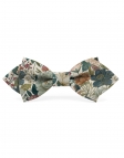 ERIMO - FLORAL BOW TIE - DIAMOND - BLUE, RUST, TERRACOTTA & GREEN