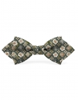 PORO - NOEUD PAPILLON FLEURI - DIAMOND - VERT KAKI, BEIGE & TERRACOTTA