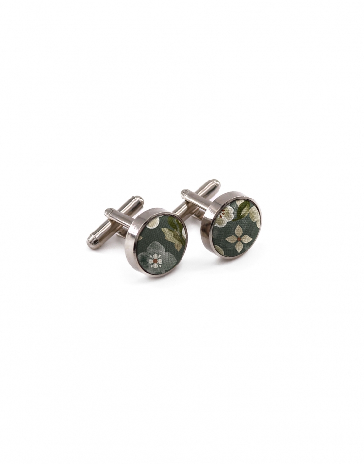 PORO - FLORAL CUFFLINKS