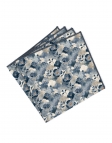 SETANA - BLOEMEN POCHET - BLAUW & BEIGE