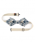 SETANA - FLORAL BOW TIE - DIAMOND - BLUE & BEIGE