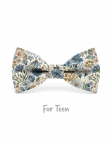 TOMARI - KID or TEEN BOW TIE - BLUE, OCHRE & GREEN