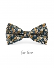 OTARU - NOEUD PAPILLON ENFANT ou ADO - BLEU MARINE & JAUNE OCHRE