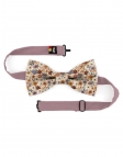 TATENO - FLORAL BOW TIE - CLASSIC - TERRACOTTA, RUST & VIOLET