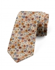 TATENO - CRAVATE FLEURIE - TERRACOTTA, ROUILLE & MAUVE