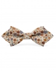 TATENO - FLORAL BOW TIE - DIAMOND - TERRACOTTA, RUST & VIOLET