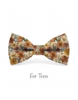 KARIBA - KID or TEEN BOW TIE - TERRACOTTA, RUST & GREEN