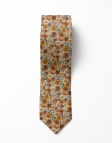 KARIBA - FLORAL TIE - TERRACOTTA, RUST & GREEN