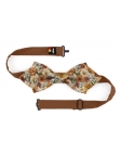 KARIBA - NOEUD PAPILLON FLEURI - DIAMOND - TERRACOTTA, ROUILLE & VERT