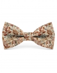 MARU - FLORAL BOW TIE - CLASSIC - TERRACOTTA & KHAKI