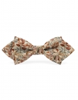 MARU - FLORAL BOW TIE - DIAMOND - TERRACOTTA & KHAKI