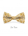 FUTORO - KID or TEEN BOW TIE - OCHRE YELLOW & BEIGE