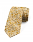 FUTORO - FLORAL TIE - OCHRE YELLOW & BEIGE
