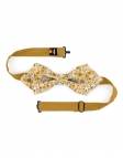 FUTORO - NOEUD PAPILLON FLEURI - DIAMOND - JAUNE OCHRE ET BEIGE